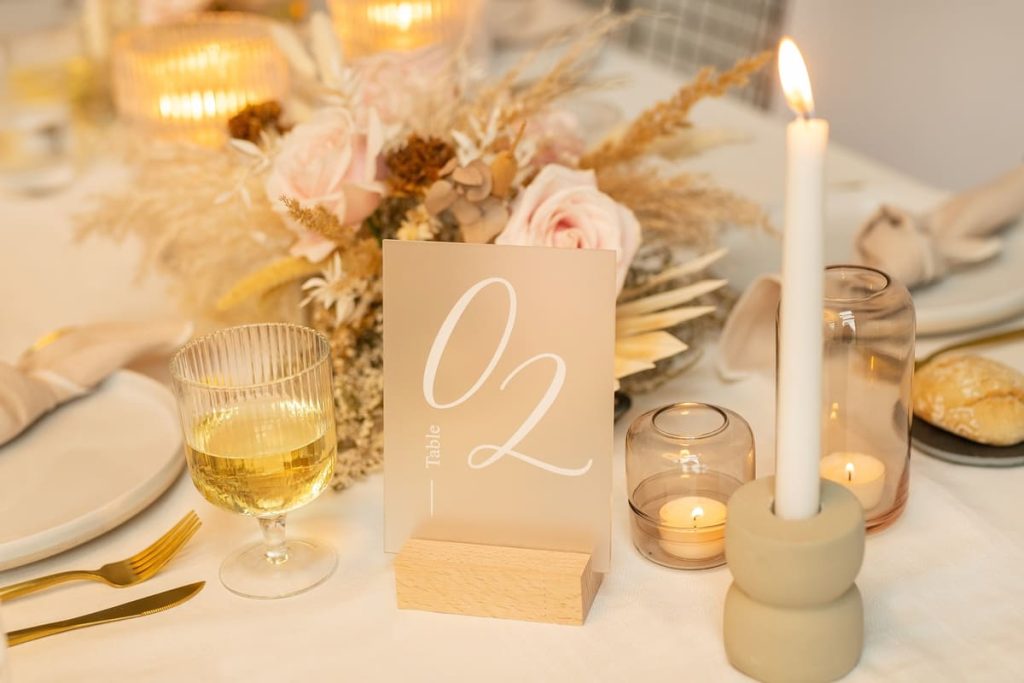 Accessoires décoration mariage personnalisés par Atelier58e. Feel the Wedding 2025